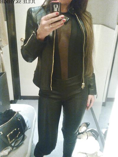 6P Most sexy girl in street leatherlook legging & loub. boots