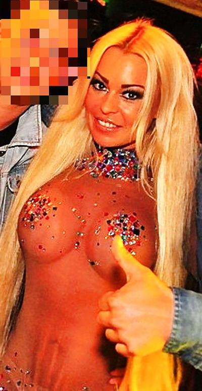 11P German blonde disco bitch with a transparent upper part