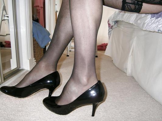 14P More black underwear and my new heels