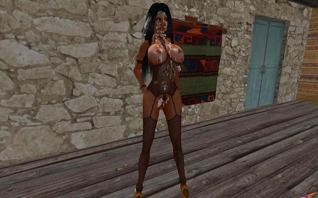18P Wahleeah in Fishnetdress and full sperm 
