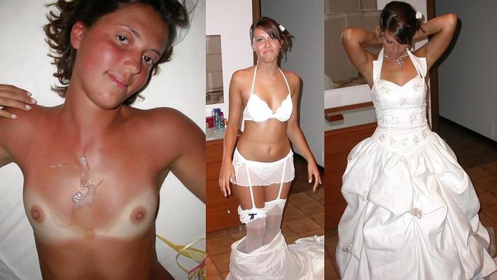 25P Brides and bridesmaids, before and after amateurs.