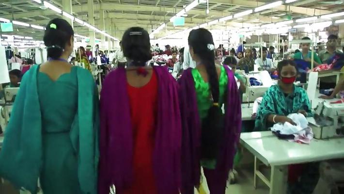 6P Bangladesh Garments Girls filmées par un homme blanc