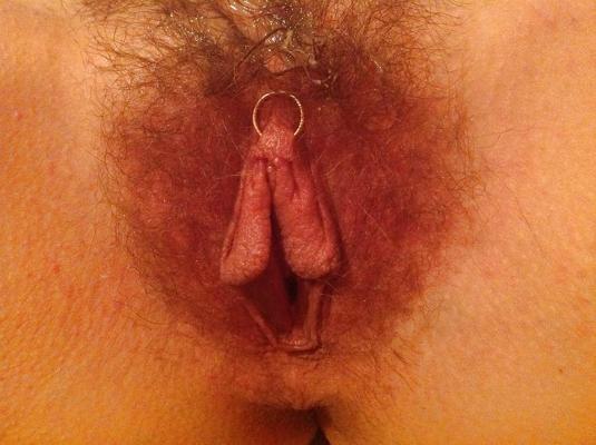 7P Hairy Pierced Pussy