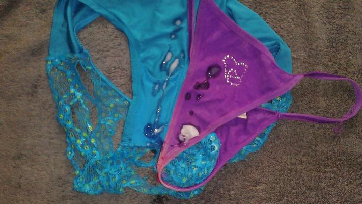 5P Cum on two pairs of panties