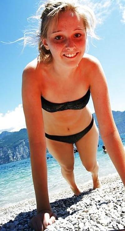 25P Danish teens-239-240- dildo bra panties pool 