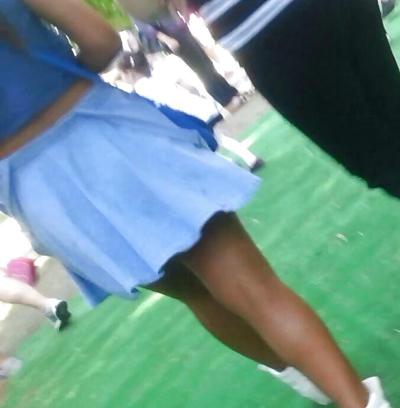 6P Spy sexy skirt and feet romanian-bronzata