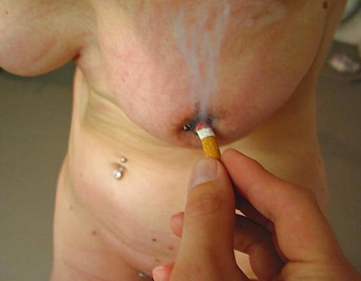 25P Burning tits cigarette