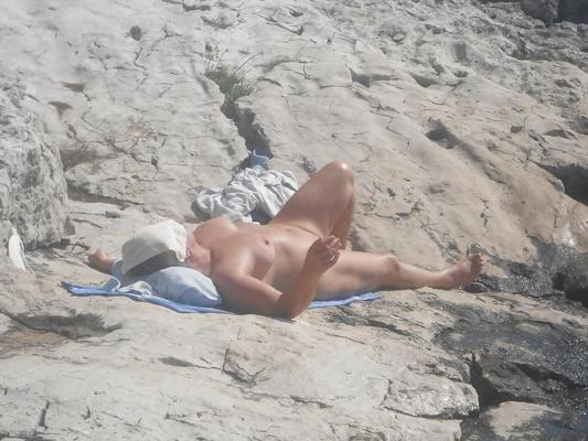 13P Granny on nude beach in Croatia