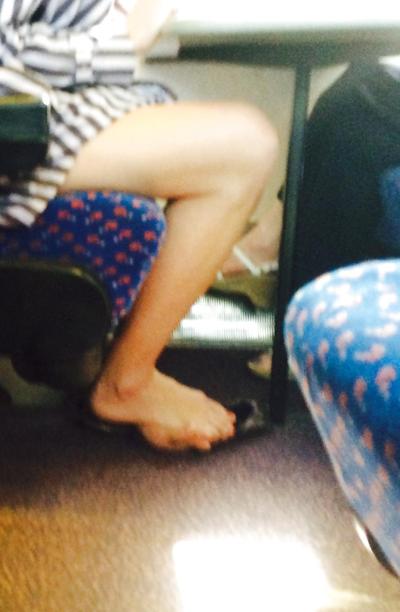 5P Foot perv on the train