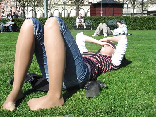 25P Jeans on Pantyhose
