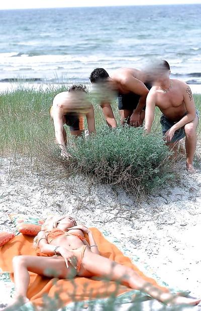 12P Group beach sex