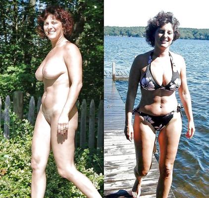 25P Real Amateur Housewives - Swimsuit Then Naked 6