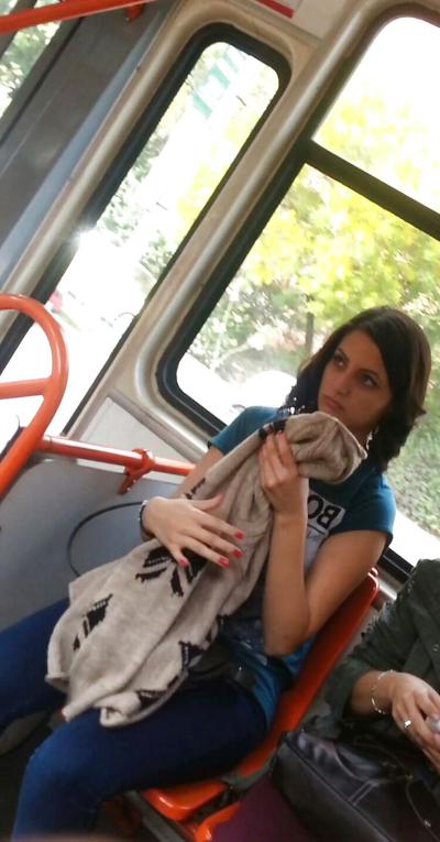 25P Spy sexy teens in bus and tram romanian