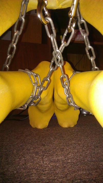 6P My Cock and Feet Chained in Pantyhose #2