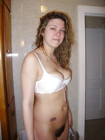 22P Hairy blonde bottomless