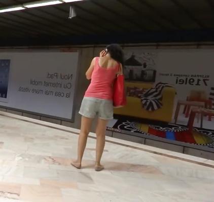 25P Spy old + young in subway and bus romanian