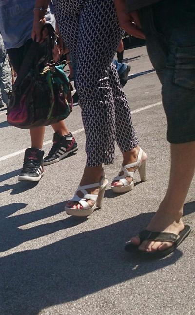 22P Candid heels feet and legs 2