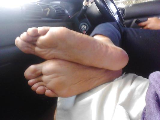 8P Sweaty socked soles fresh after work pre footjob