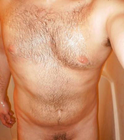 24P Sexy shaved oily shower