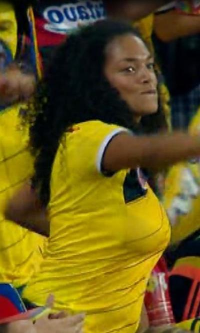 11P Busty Columbian milf dancing at World Cup 14 game