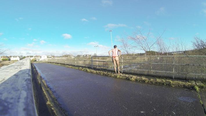 9P Public Outdoor Tranny Bridge Crossdress Exhibitionism 1