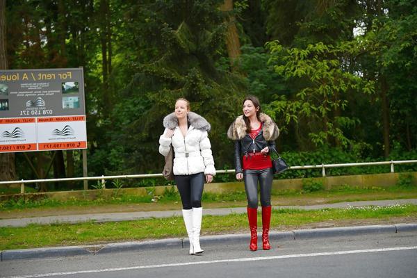 4P Julie skyhigh all leather belstaff trench & overknee boots