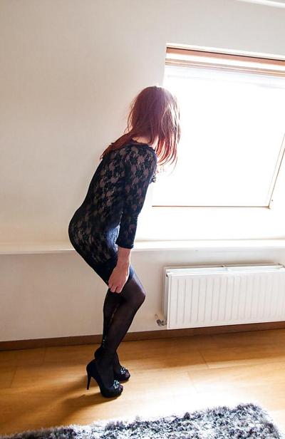 25P Full black lace minidress