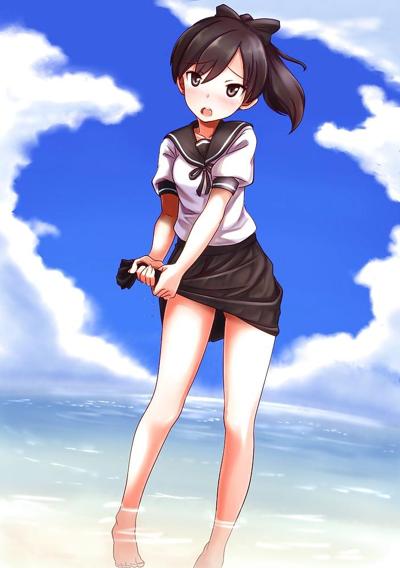 25P Anime style: wringing wet clothes