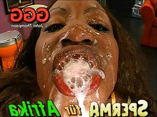 12P Ebony bukkake