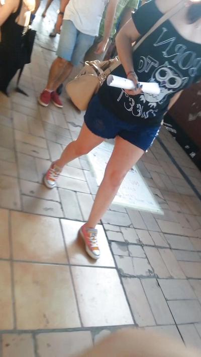 20P Spy feet, legs and skirt romanian