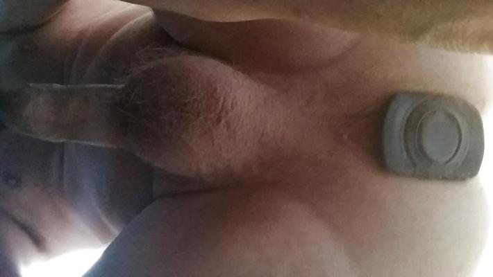6P Butt plug in my ass.