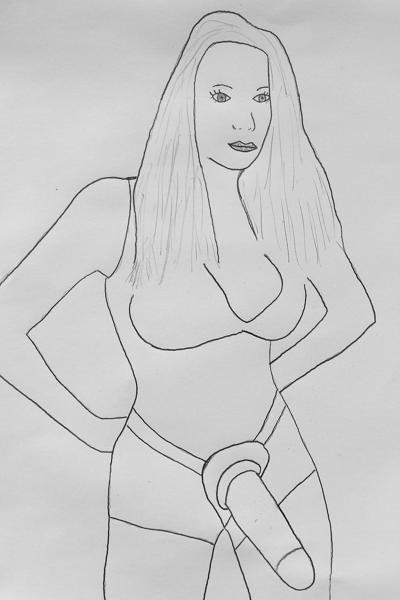 25P Strap on woman drawings