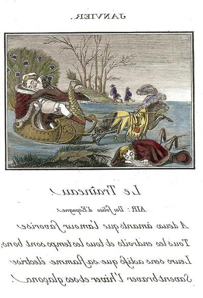 13P エロティック カレンダー 15 - フランス c. 1760年