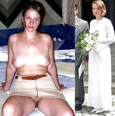 25P Brides and bridesmaids. Before and after.