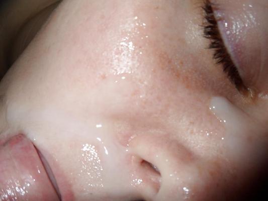 10P Sucking my hard long fat cock and cum on her face