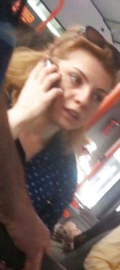 24P Spy old + young in bus romanian
