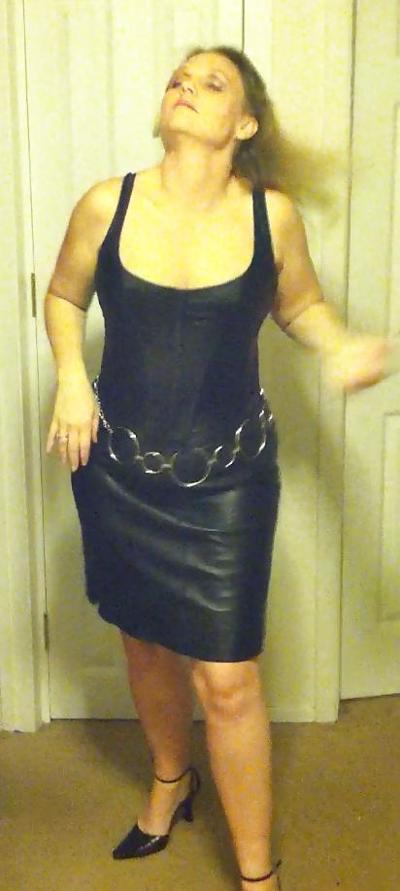 25P Cougar in Leather Skirt