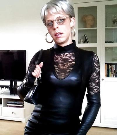 10P Sissy Sexy Leather Dress