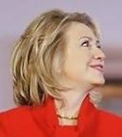 14P Hillary Rodham steht vor der Tür