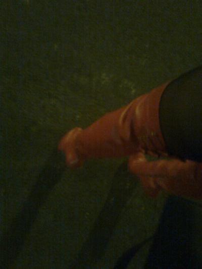 5P My wife in leatherskirt & leather overknee boots & gloves