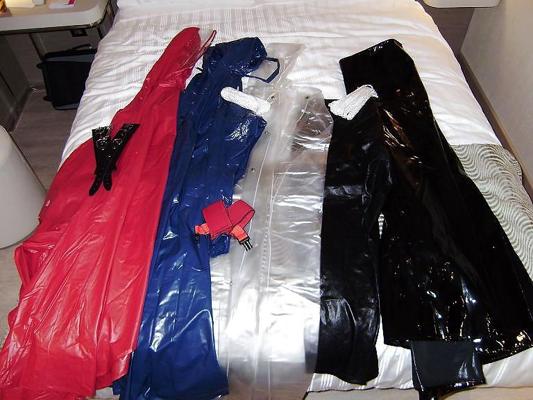 4P PVC Rainwear Bondage Regenmantel