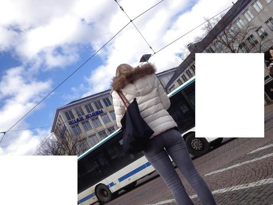 11P Blond Girl with Glasses - Nice Ass Jeans