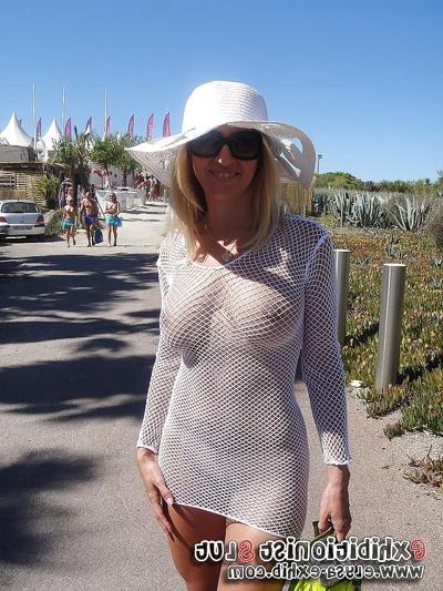10P Flashing and nude under my transparent dress