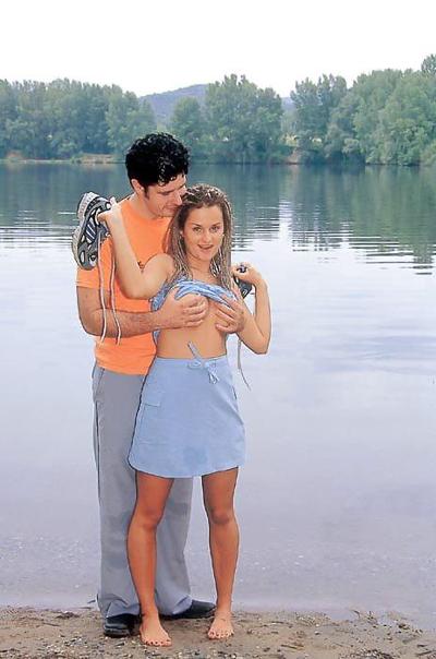 25P Brunette Suzan getting laid by a lake