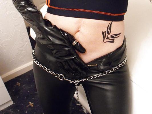 6P My skinny blonde PVC MILF wife