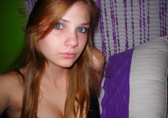 15P Cute Brunette Teen In Pantie And Bra