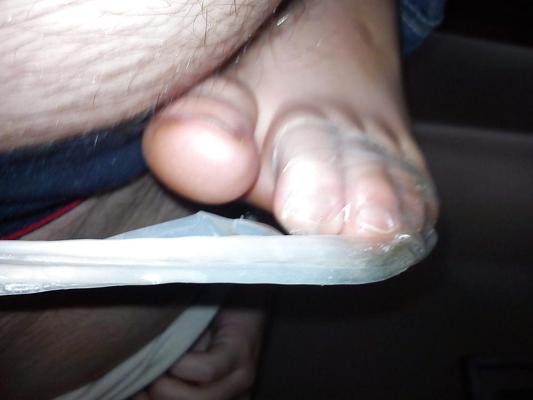 22P Used condom and exgf's feet