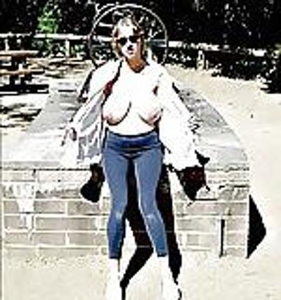 25P Bare breasts in public.