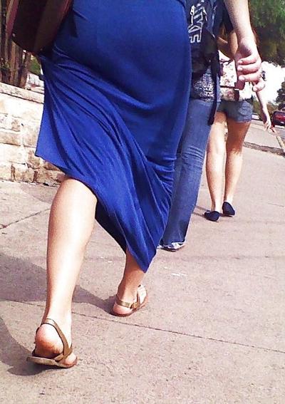 5P VPL Thong blue dress