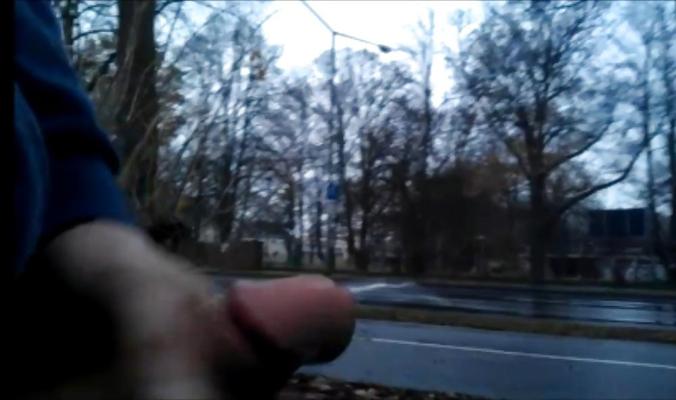 4P Public Cumshot